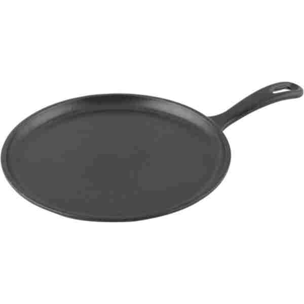 Lava Döküm Yuvarlak Pizza Krep Pankek Tavası Döküm Demir Yekpare Saplı Çap(Ø)26cm.