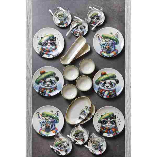 Kitchen Life 32 Parça 6 Kişilik Ice Age Porselen Yemek Takımı By Bone - Kahvaltı Takımı