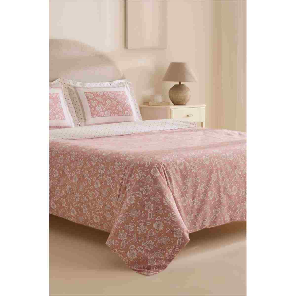 Karaca Home Celerina Pembe %100 Pamuk Çift Kişilik Fitted Nevresim Takımı - Görsel 3