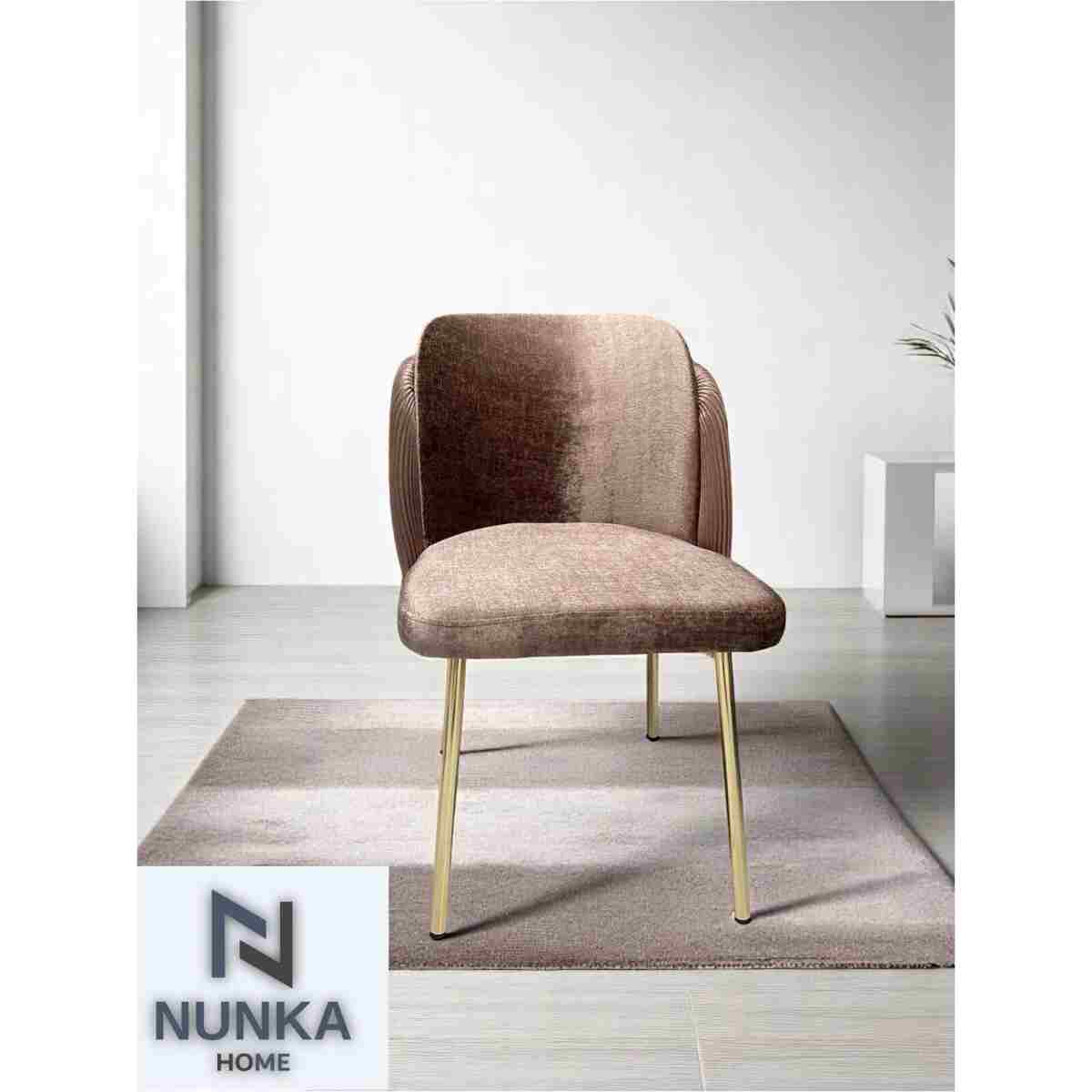 NUNKA HOME Arya Gold Line Serisi Cappuccino Renk +6 Sandalyeli Mdf Lak Panel İroni Masa Takımı - Görsel 5