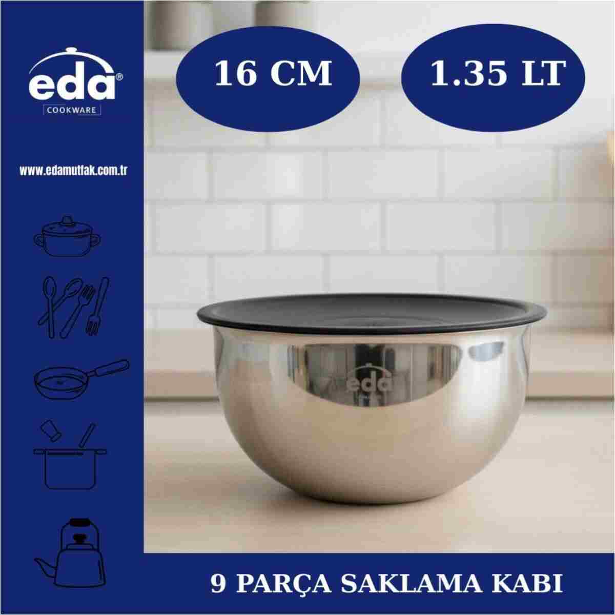 Eda 9 PARÇA RENDELİ SAKLAMA ÇIRPMA KABI - Görsel 8