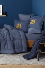 Karaca Home Motto Cotton Comfort Çift Kişilik Indigo - Görsel 5