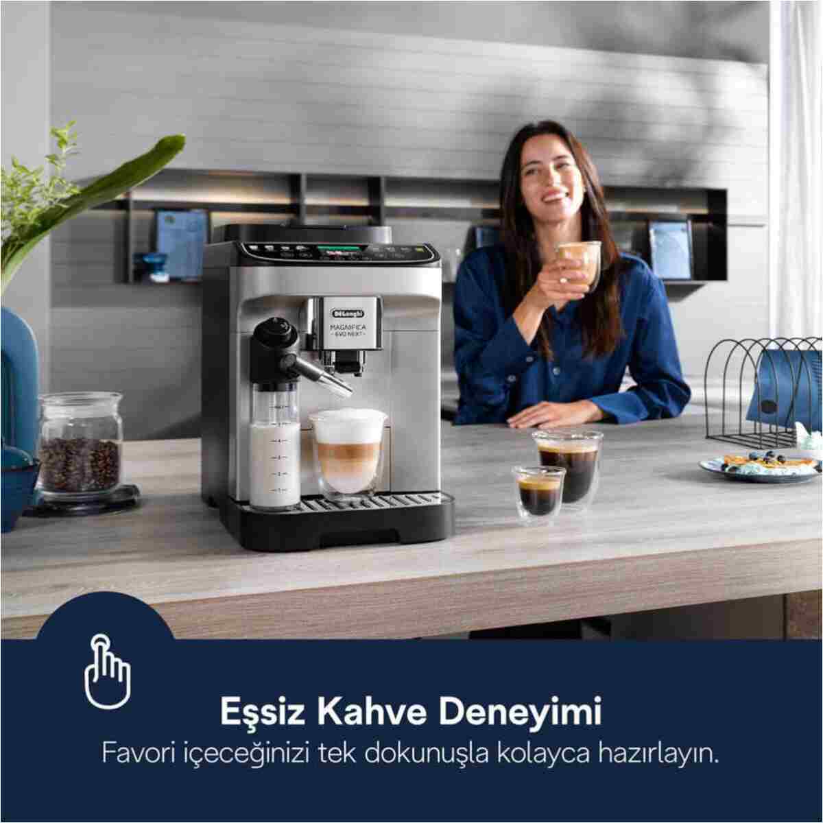 DELONGHİ Delonghi Magnifica Evo Next Ecam 310.80.Sb Otomatik Kahve Makinesi - Görsel 12