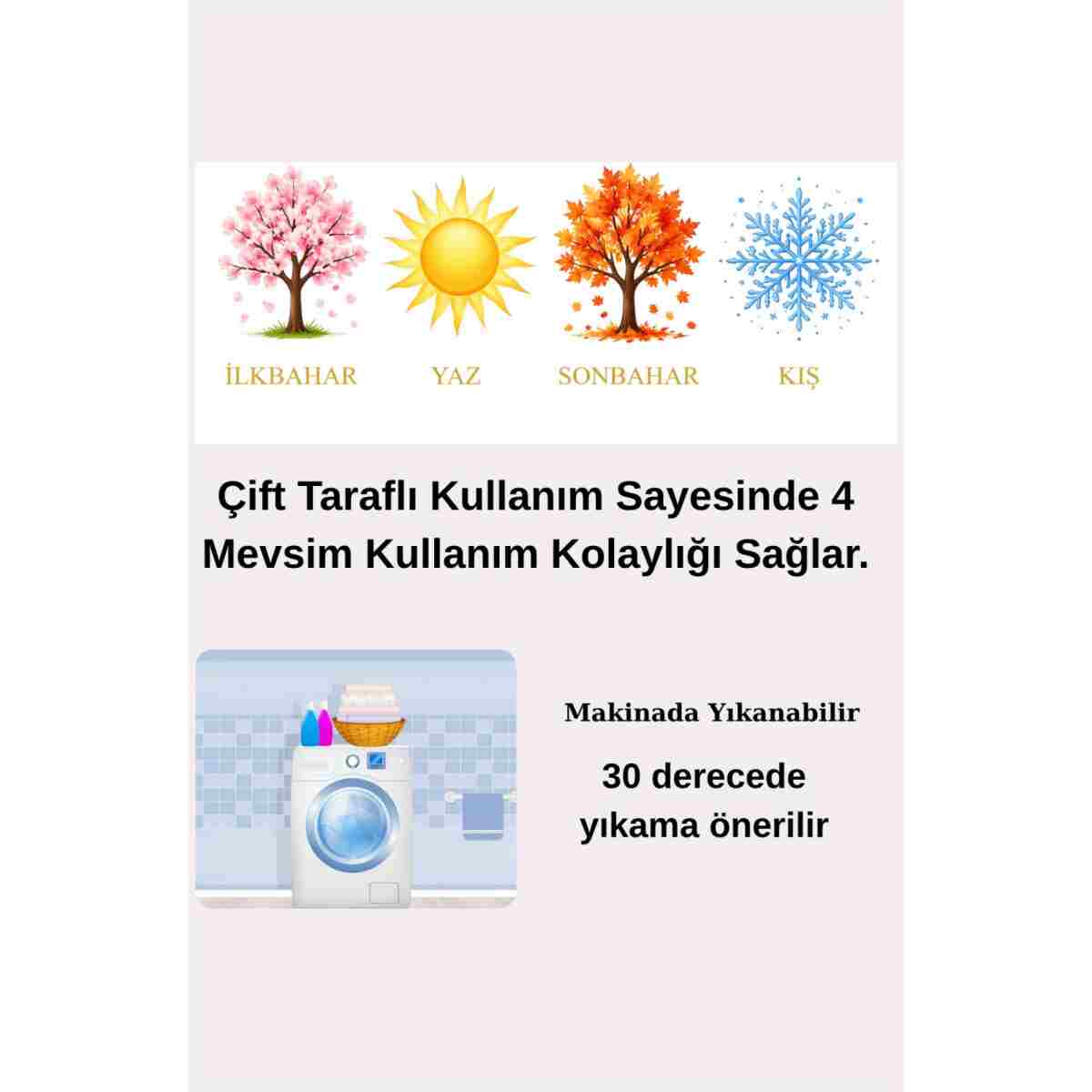 yok yok evim eve dair her şey Welsoft Pofuduk Çift Taraflı GÖKKUŞAĞI Desenli Tek Kişilik Yorgan Uyku Seti - Görsel 6