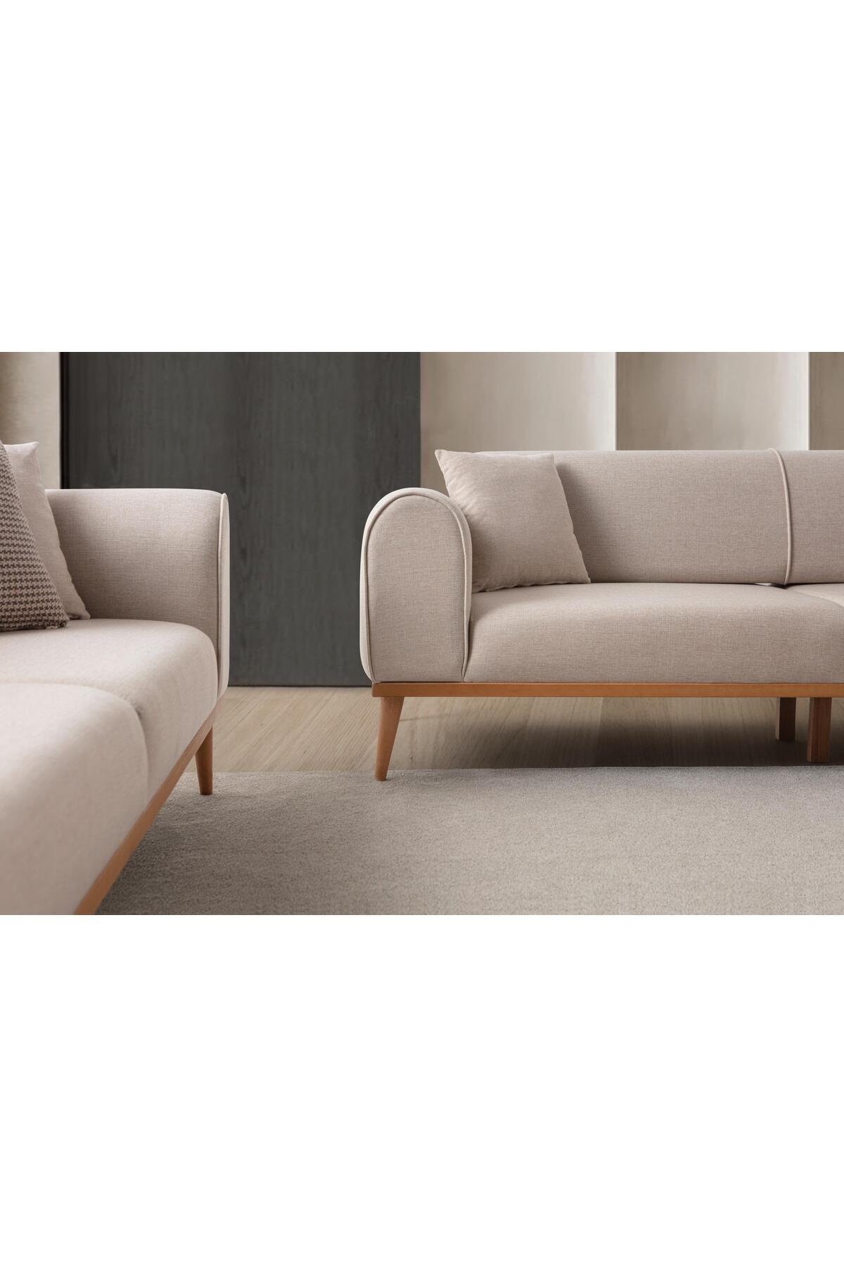 EDSY HOME Rebull 3+3 Koltuk Takımı Sütlü Kahve - Görsel 8