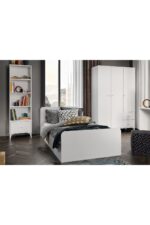 KZNMOB HOME Akasya Modern Genç Odası Takımı Beyaz - 4 Parçalı Ve Tamamı 1. Kalite Mdf - Görsel 6