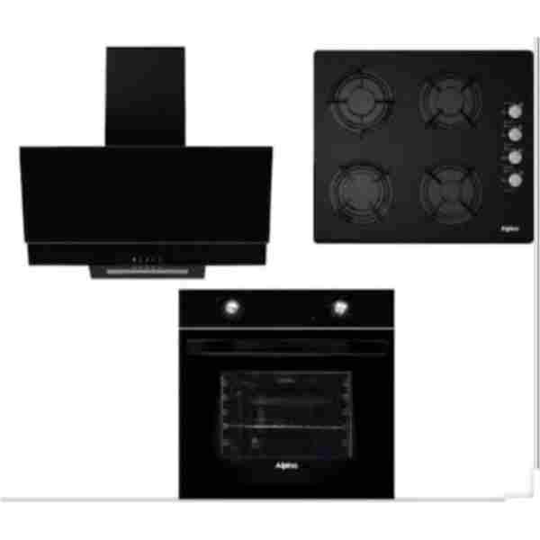 Alpina Ankastre Set 3'lü Cam Siyah Statik