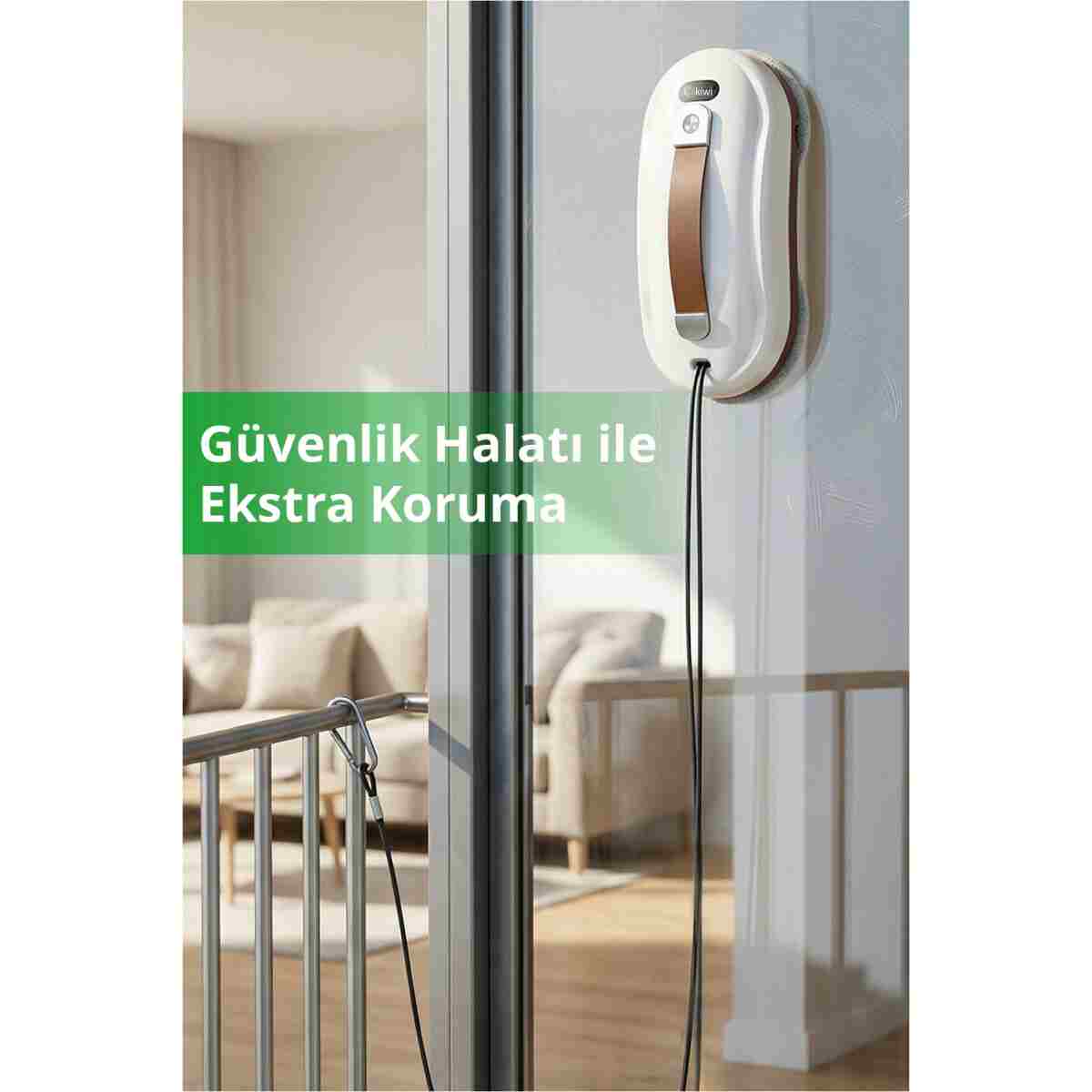 Kiwi KWC-7131 Pencere Temizleme Robotu | Otomatik Emiş & Çift Mop & Uzaktan Kumanda - Görsel 3