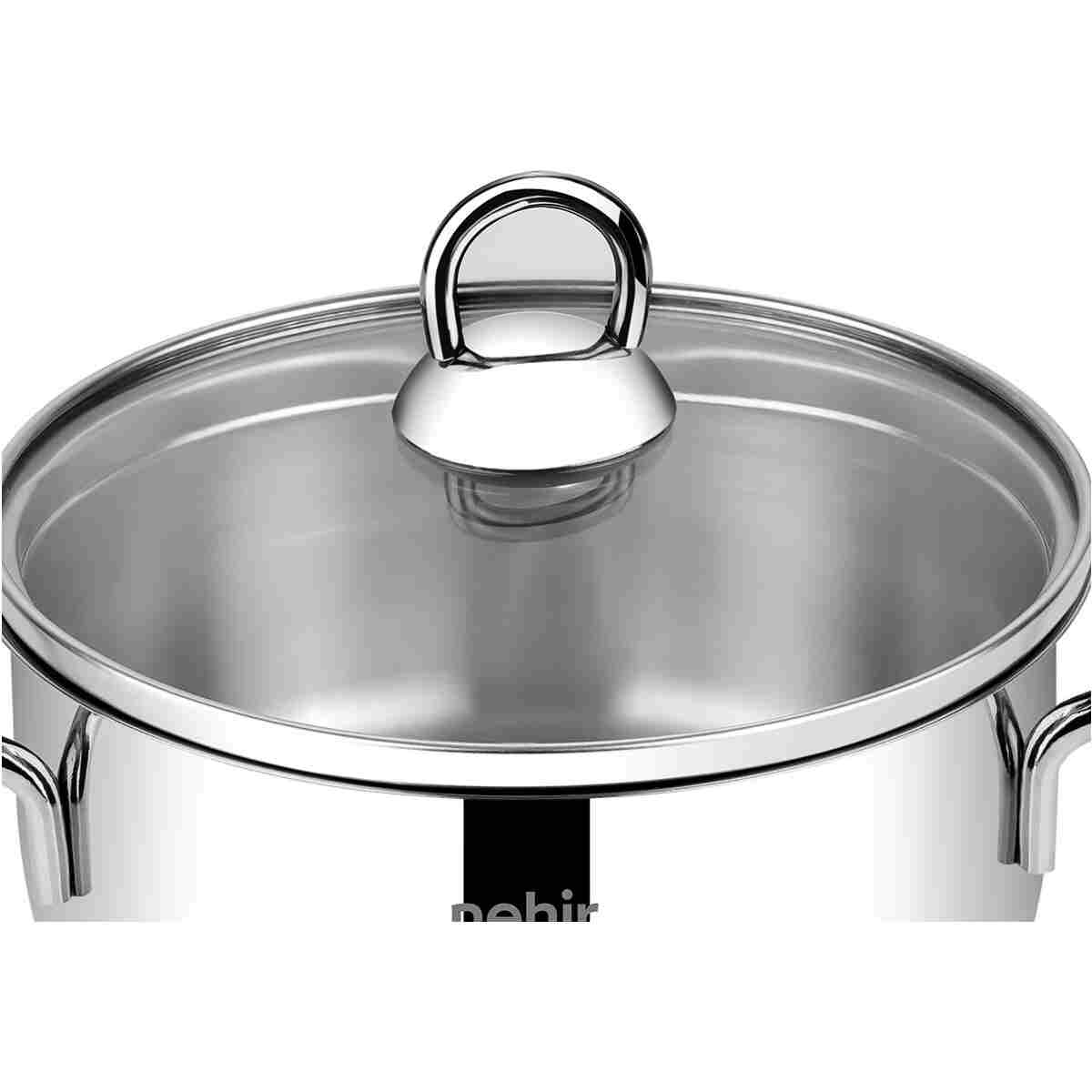 Nehir Silver 6 Parça Paslanmaz Çelik Mini Tencere Seti (12-14-16 cm) - Görsel 3