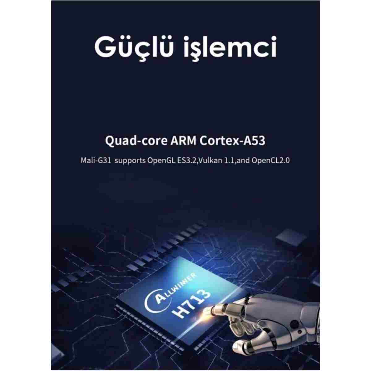 LENSUN Hy300 Pro Beyaz Taşınabilir Sinema Projeksiyon 1280* 720p Ev Sineması Bluetooth Android 11 Akıllı - Görsel 9