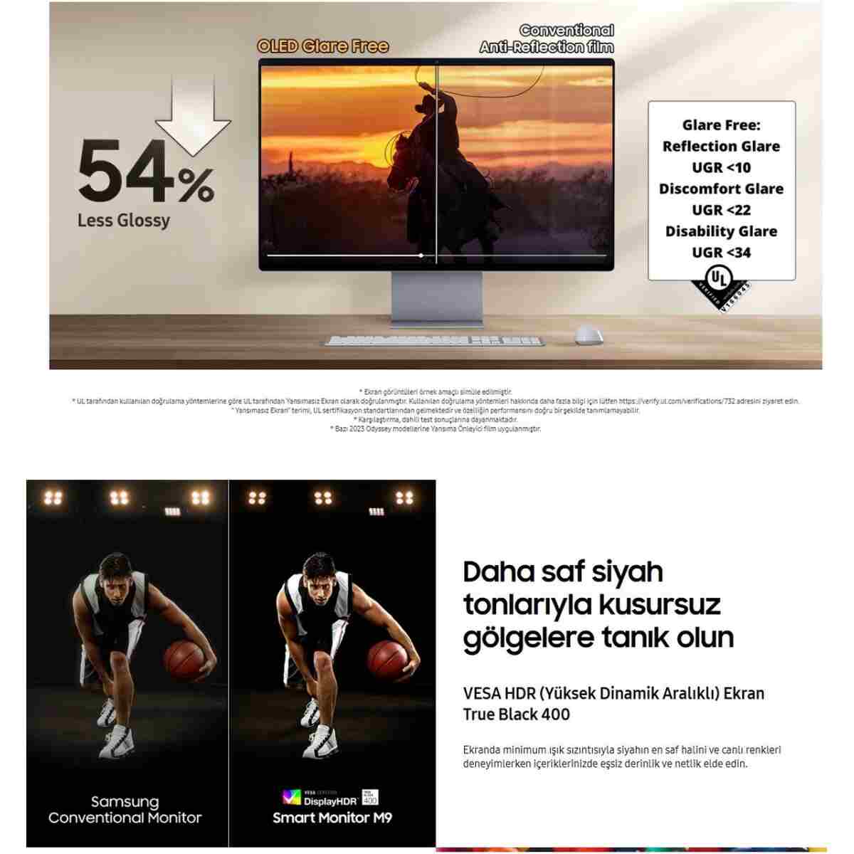 Samsung 4K OLED 165Hz Akıllı Gaming Monitör 32 inç – Sonsuz Kontrast, AI Upscaling, PS5 Uyumlu, Kumandalı - Görsel 11