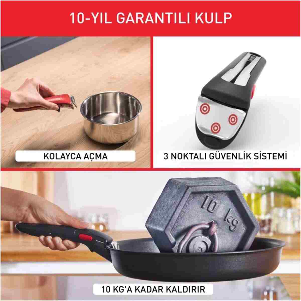 TEFAL Titanyum Ingenio Unlimited 6X Küçük Set 3 Parça - Görsel 7