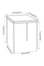 IKEA mutfak masası takımı, siyah, 2 sandalyeli - Görsel 6