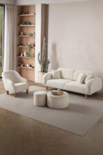EDSY HOME Regnum Koltuk Takımı 3+3+1 Krem Renk - Görsel 3