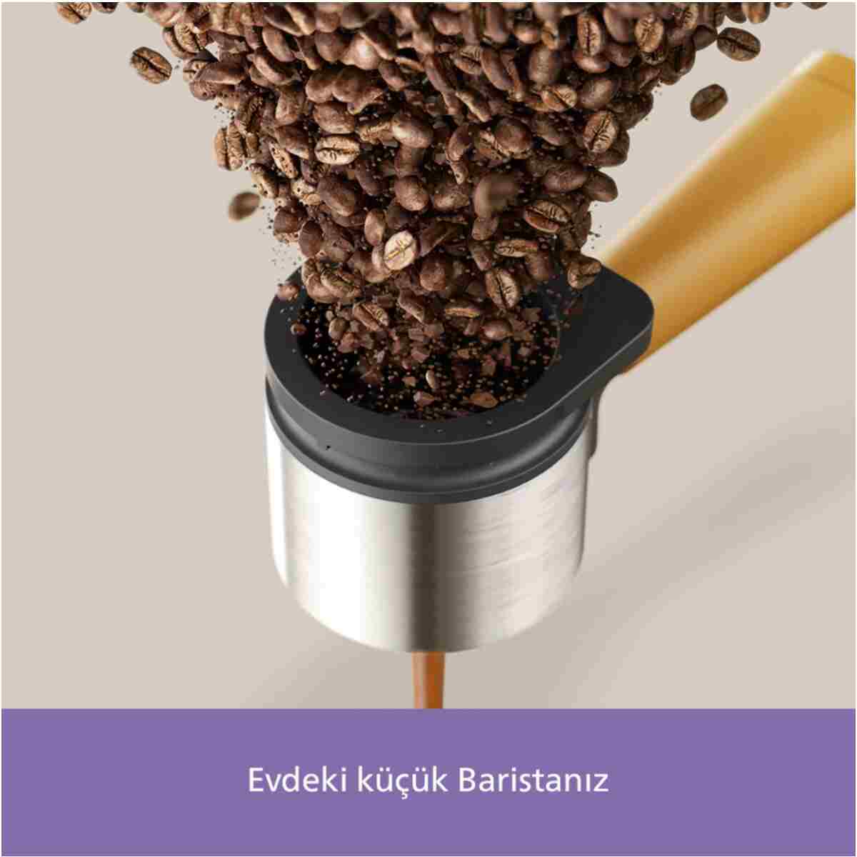 Philips Baristina Serisi Espresso Makinesi, 16 Bar Basınç, Kompakt, Beyaz, BAR300/03 - Görsel 13