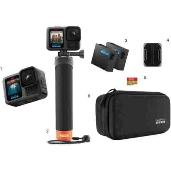 GoPro Hero 13 Black Aksesuar Kit 2 Adet Batarya, Tutacak Hafıza Kartı Çanta Türkiye Distribütörü Garantili