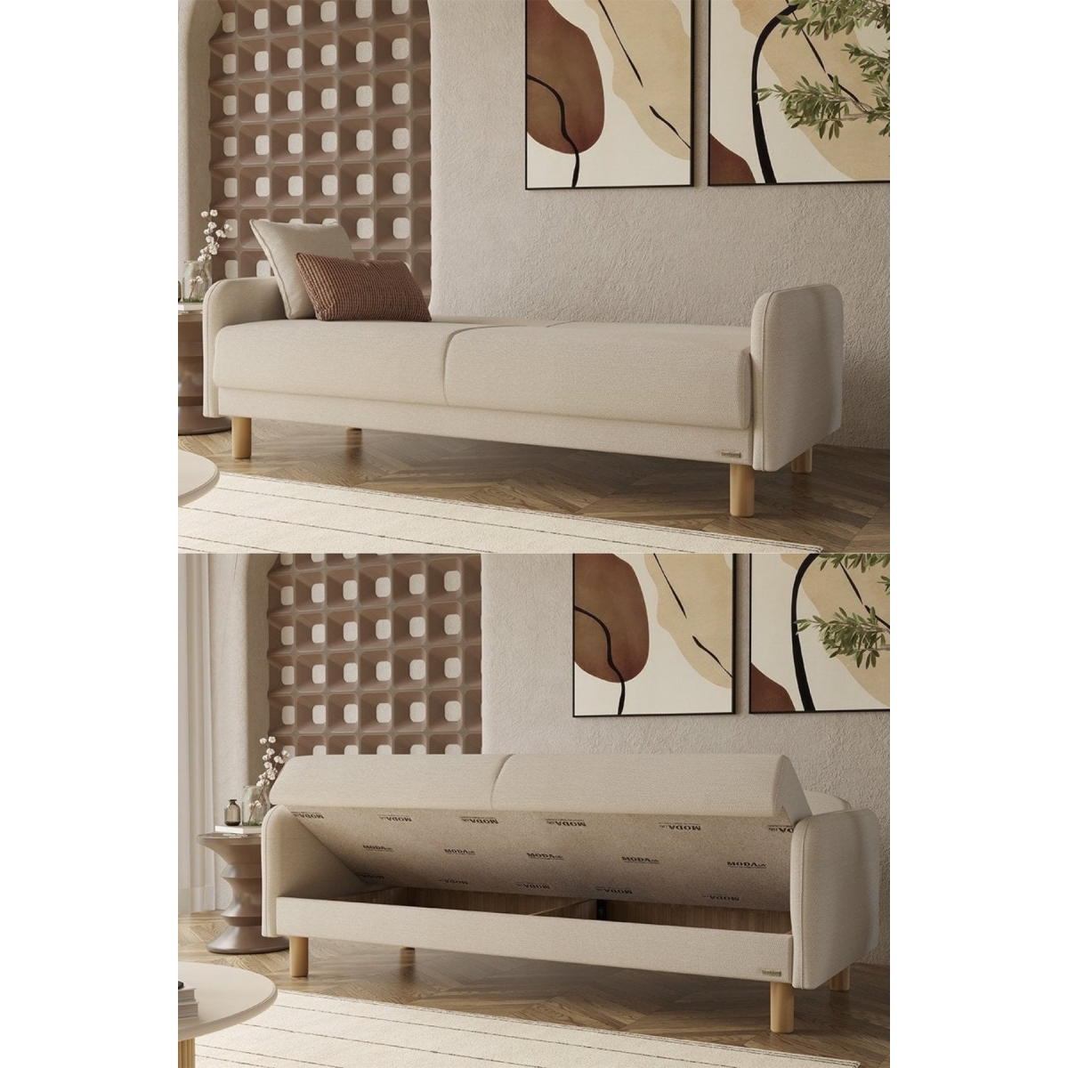 Modalife Vera Koltuk Takımı, Oturma Grubu 3+3+1+ 1 Full Paket (2 Koltuk 2 Berjer) (Sandıklı-Yataklı) - Görsel 6