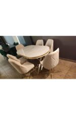 ÜNALMIŞ Mutfak Yemek Masa Sandalye Takımı Lüx Quality 90x170 (1MASA-6SANDALYE) - Görsel 4