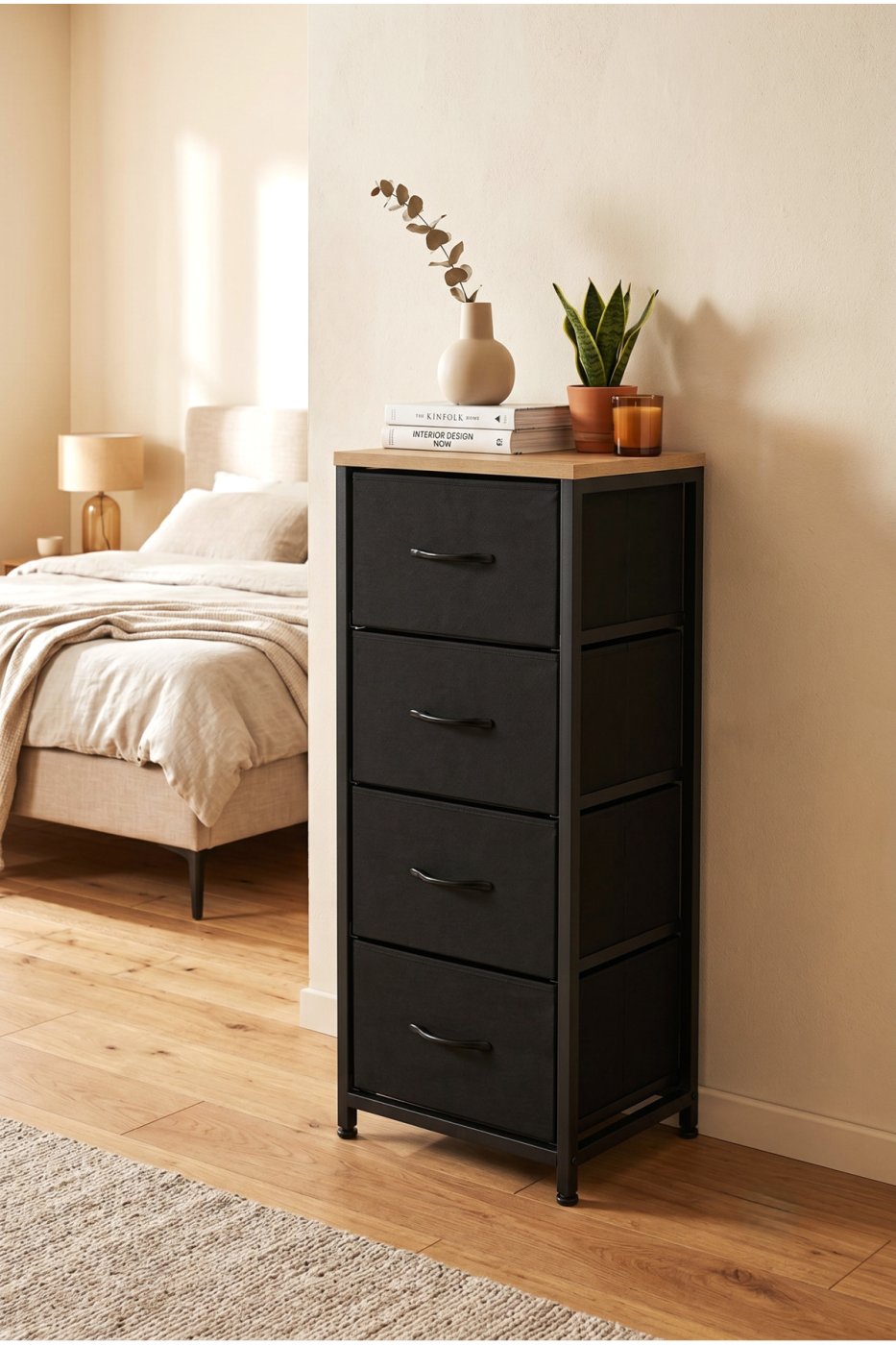 e8e68301e474b932c4175677884bb15f miyuhome 4 Çekmeceli Metal Şifonyer Çok Amaçlı Dolap Çocuk 0dası Organizer Çekmeceli Düzenleyici - Görsel 1