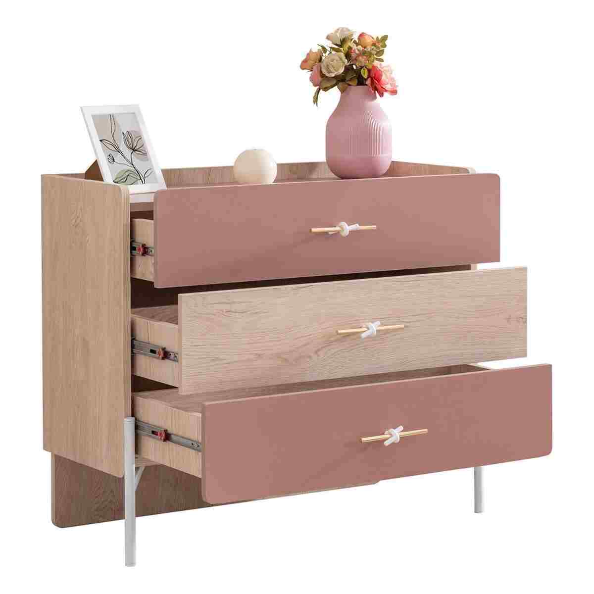Setay Rosetta Genç Odası - 3 Kapılı Dolap, Karyola, Komodin, Masa, Şifonyer, Kitaplık - Görsel 6
