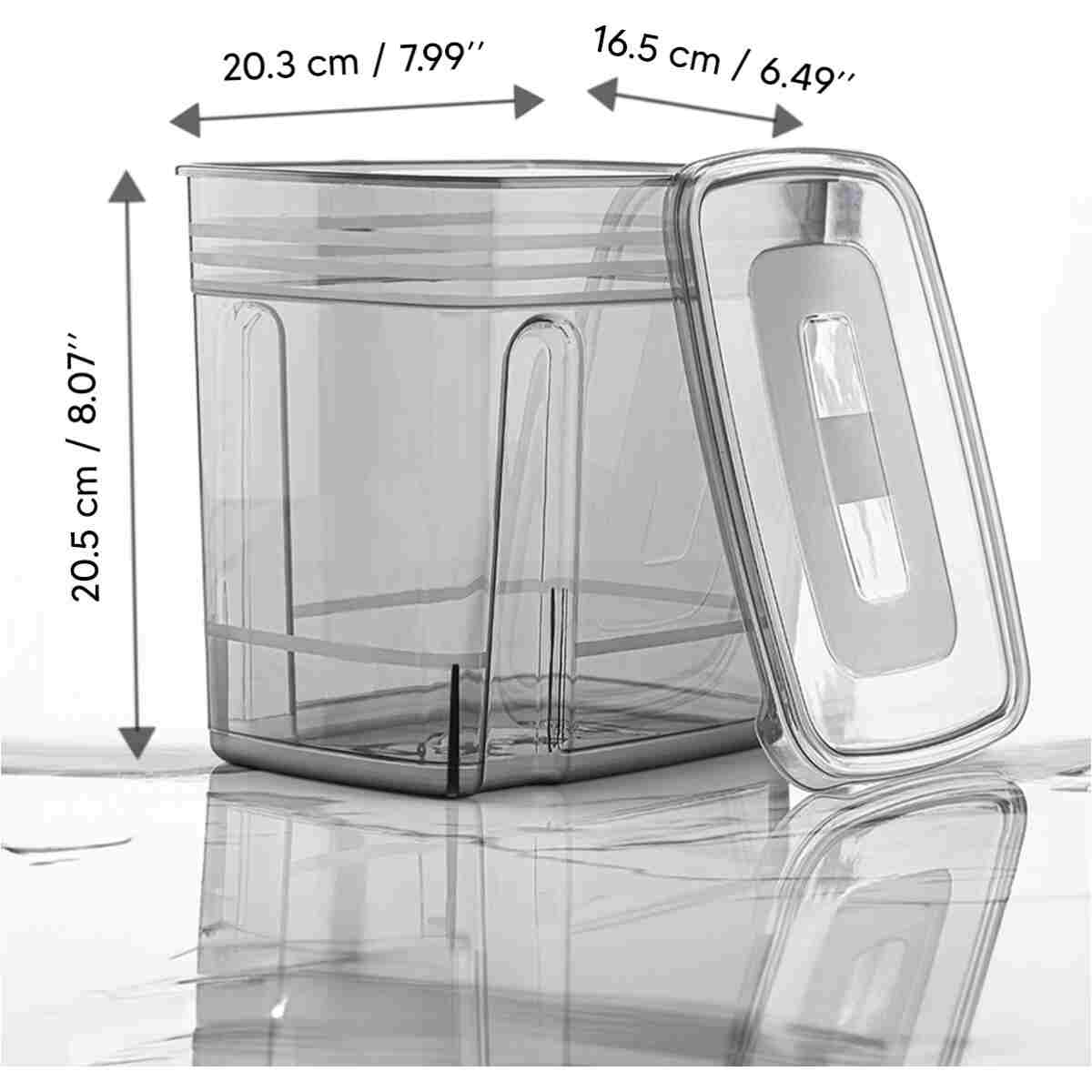 Meleni Home 4'lü 5,5 Litre Jumbo Boy Lena Un Kabı - Kapaklı Erzak Bakliyat Saklama Kabı - Malzeme Saklama Kutusu - Görsel 3