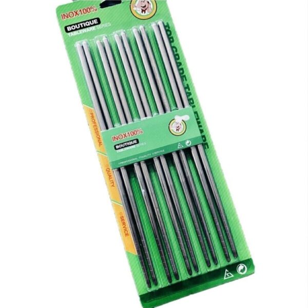 Genel Markalar Metal Chopstick Paslanmaz Çelik Çin Çubuğu 5'li