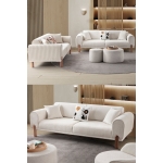 EDSY HOME Armoni 3+3 Koltuk Takımı Krem