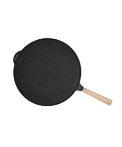Culinal Çift Taraflı Döküm 36cm Bazlama Pizza Grill Gözleme Tavası - Görsel 9