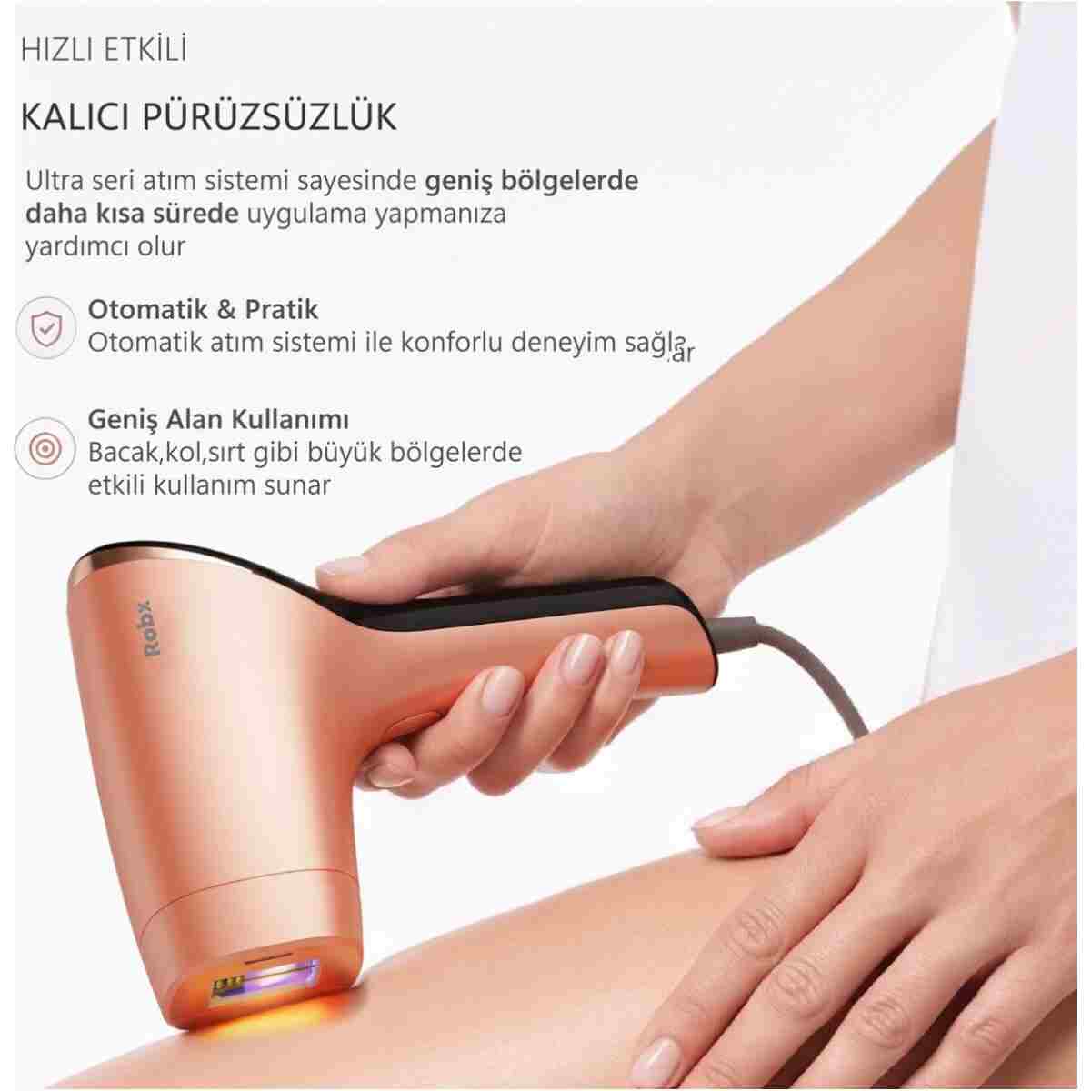 ROBX A05 3 Milyon Atım Akıllı Cilt Tanıma Ultra Seri Atım 3 Başlık IPL Lazer Cihazı - Görsel 4