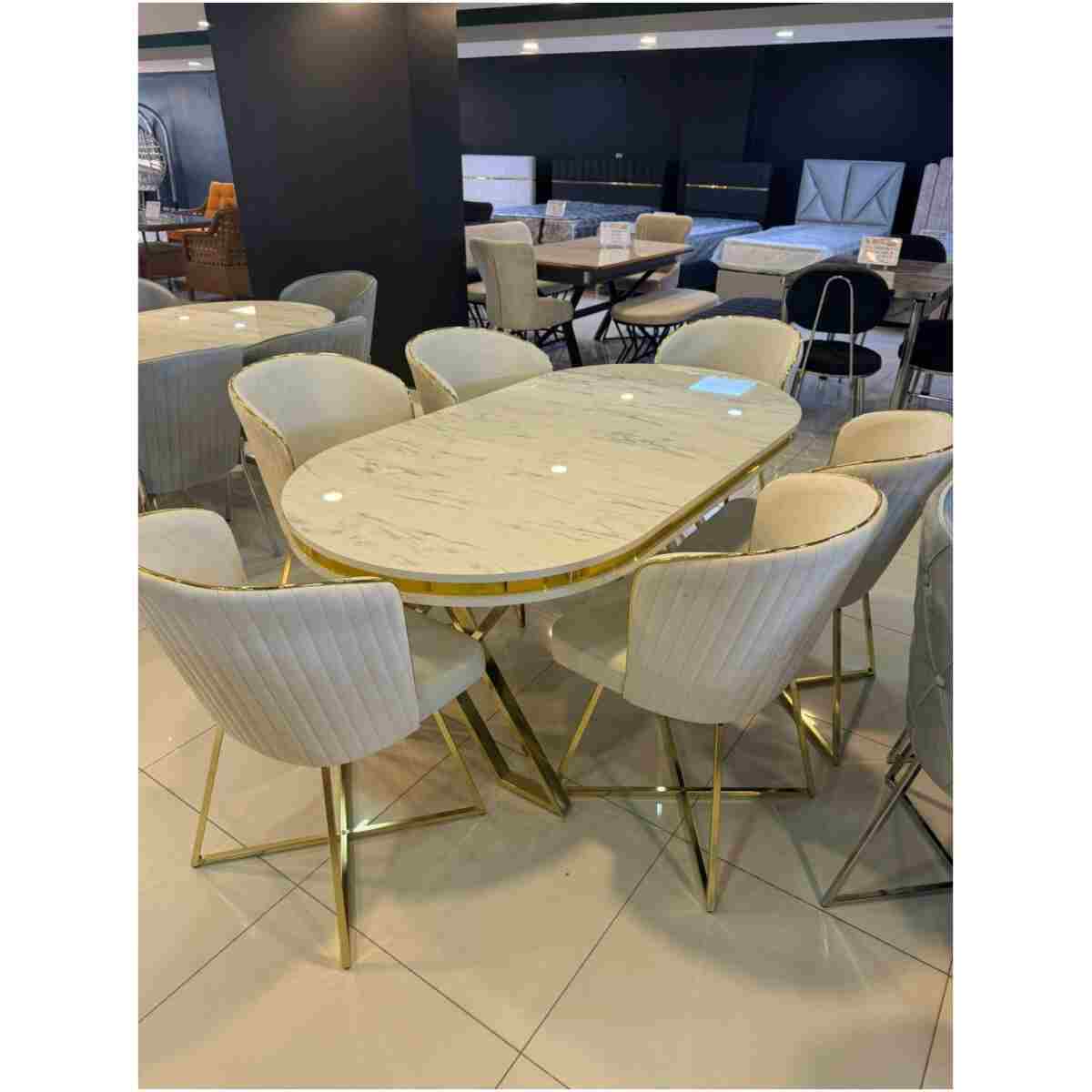 ÜNALMIŞ Mutfak Yemek Masa Sandalye Takımı Lüx Quality 90x170 (1MASA-6SANDALYE) - Görsel 7
