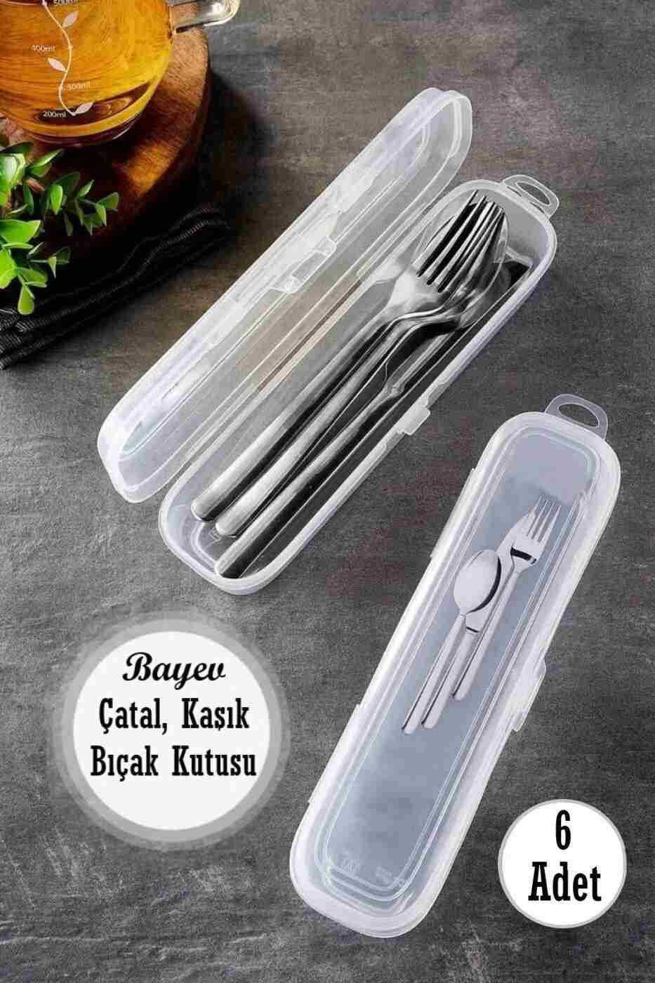 eab80f820f04249a831f255f0cf857f1 Bayev 6 Adet Multix Çatal Kaşık Bıçak Saklama Kutusu - Çeyizlik Kaşık Takımları Düzenleyici Organizer - Görsel 1