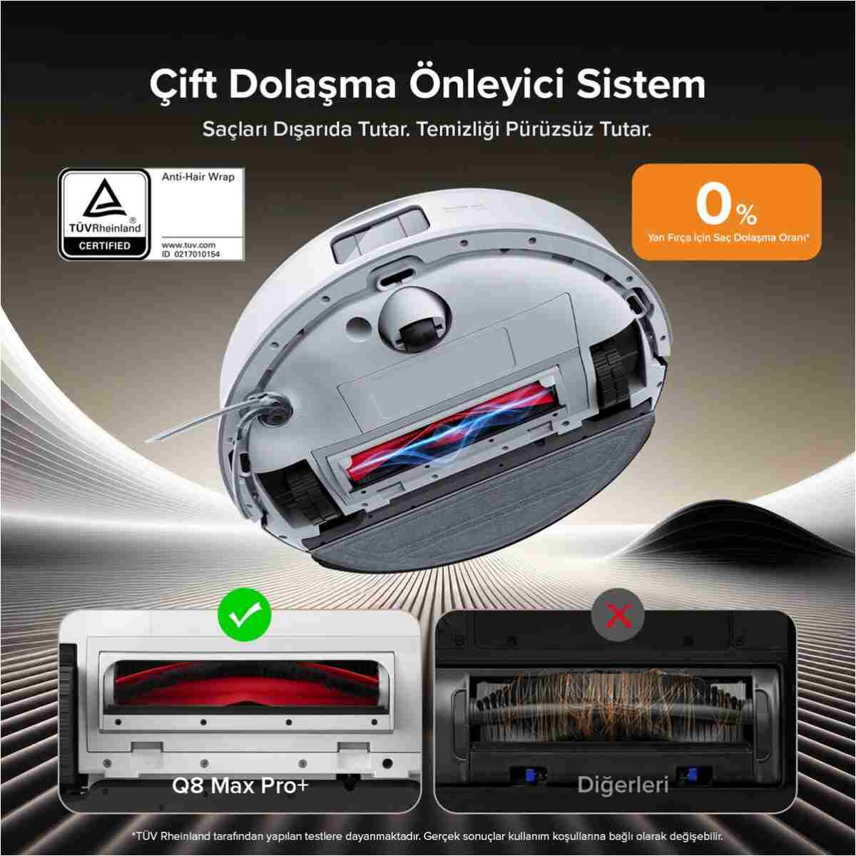 Roborock Q8 Max Pro Plus Akıllı Robot Süpürge Beyaz - Görsel 3