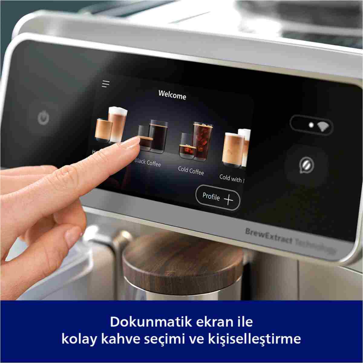Philips 8000 Serisi Café Aromis Kahve Makinesi, Evde Kafe Kalitesi, 54 farklı içeçek, EP8757/20 - Görsel 15