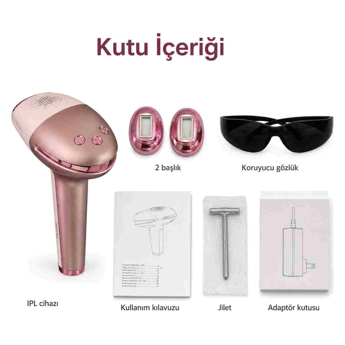Mini More Beauty Professional 999.999 Flash Buz Başlıklı IPL Lazer Epilasyon Cihazı - 9 Enerji Seviyeli - Görsel 10