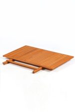 Meya Dekor Minderli Loretta Masa Sandalye Seti 4+1 Ahşap Bahçe Balkon Teras Katlanır Set 120x70 cm - Görsel 8
