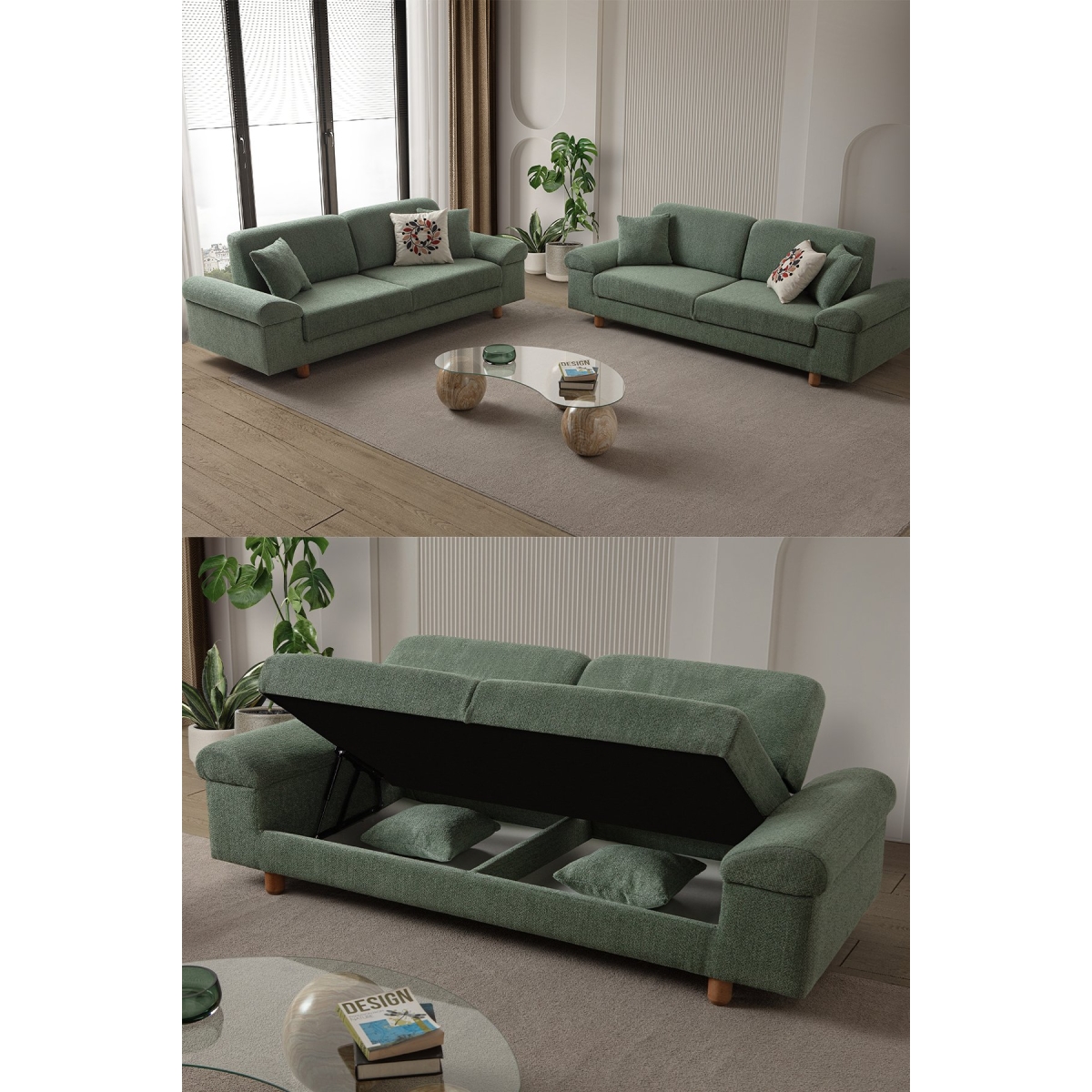 indes home Armada 3+3 Koltuk Takımı Krem - Görsel 9