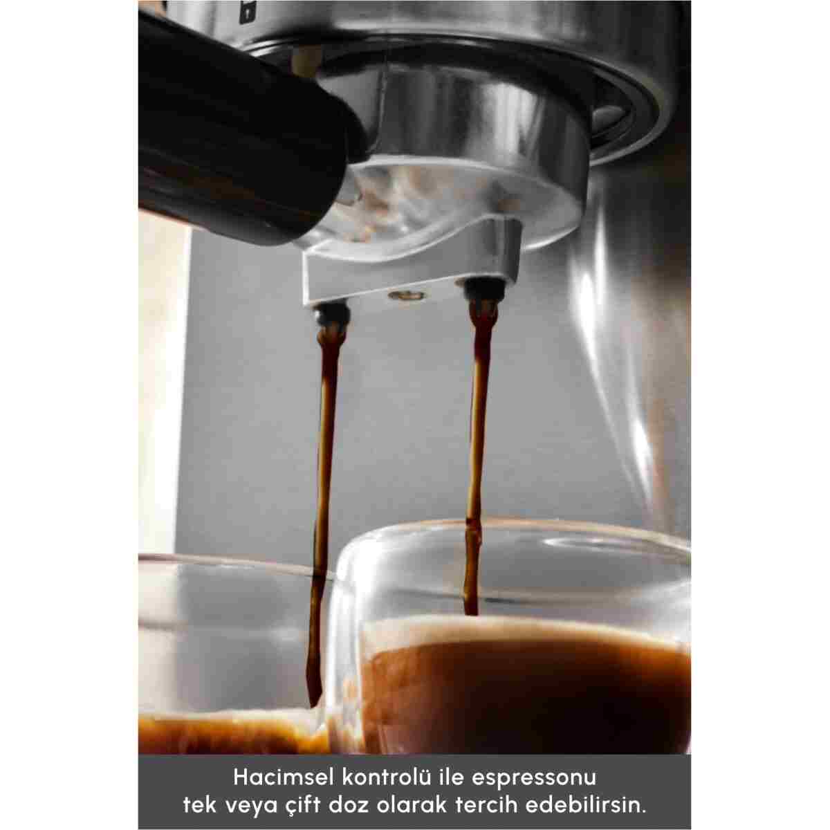 Karaca Coffee Art 1101 Süt Köpürtücülü 20bar Basınçlı Espresso Latte Cappuccino Americano Mak. 1,5l - Görsel 12