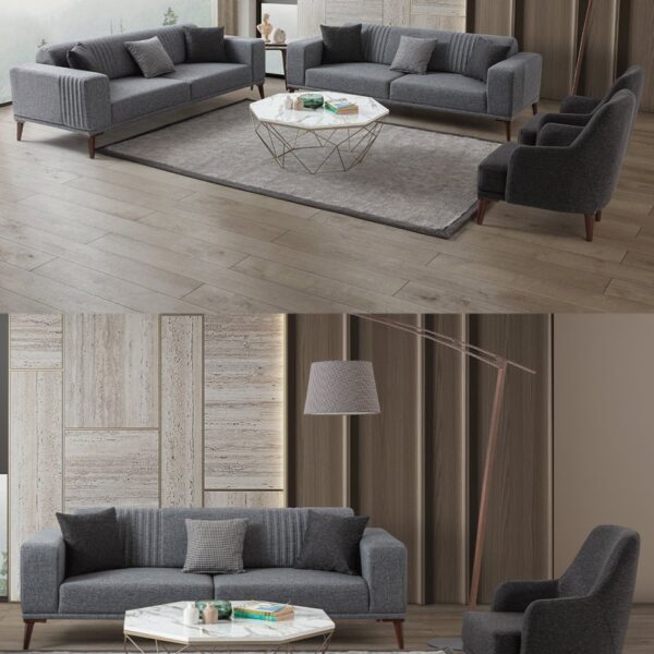 EDSY HOME Regnar 3+3+1+1 Koltuk Takımı Gri