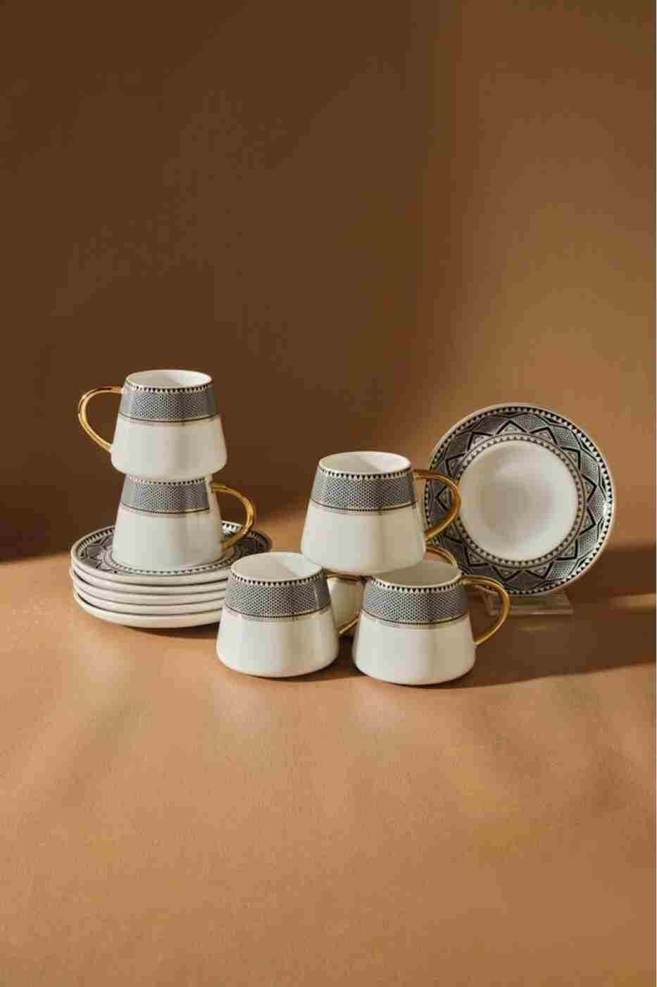 ec47d528f7436f8aeb97cfce9cff6e15 Karaca Globe 6 Kişilik Kahve Fincanı Takımı 80 ml - Görsel 1
