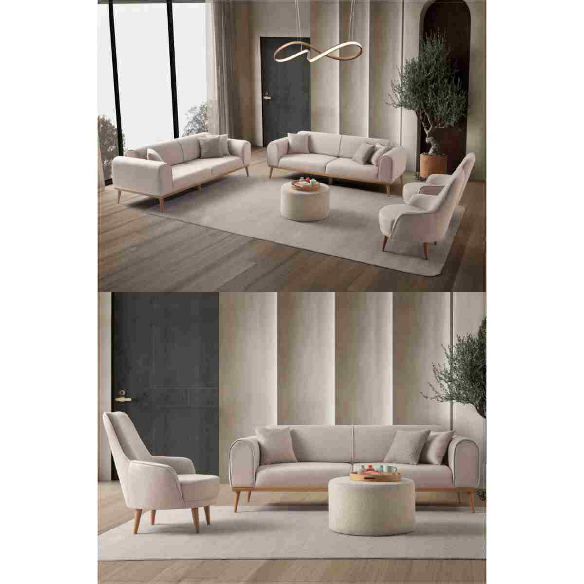 EDSY HOME Rebull 3+3+1+1 Koltuk Takımı Gri Renk - Görsel 9