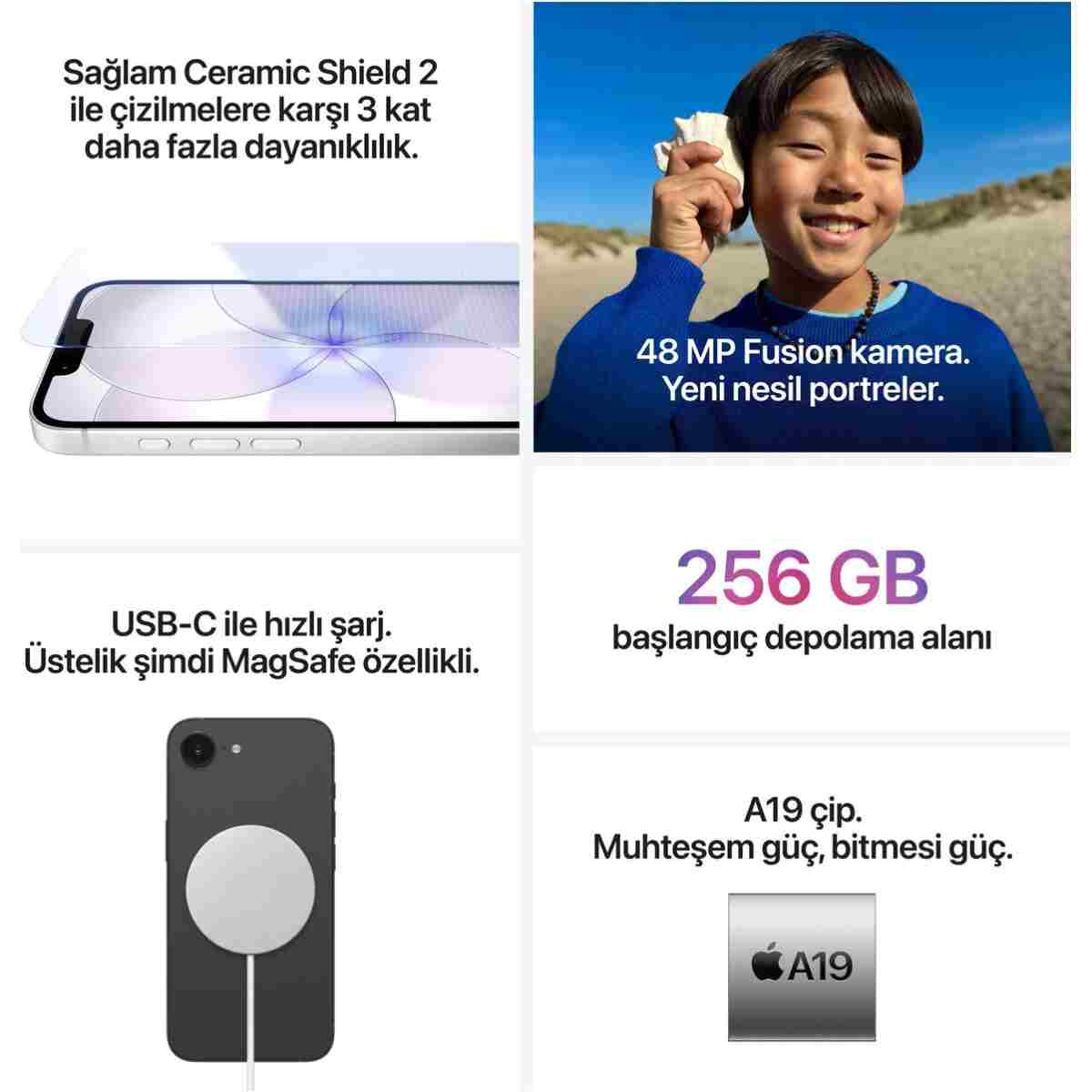 Apple iPhone 17e 256GB Açık Pembe - Görsel 6