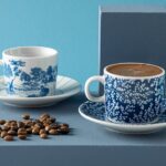 English Home Zebra Porselen 2'li Kahve Fincan Takımı 80 Ml Lacivert