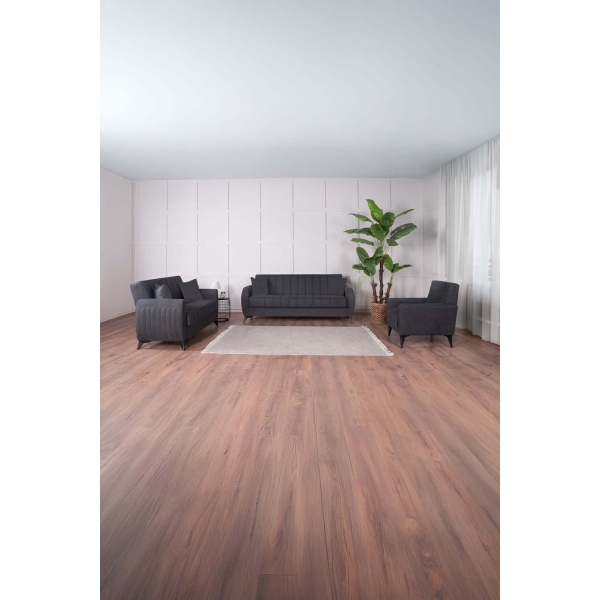 Kilim Mobilya Linda Koltuk Takımı 3 2 B Antrasit