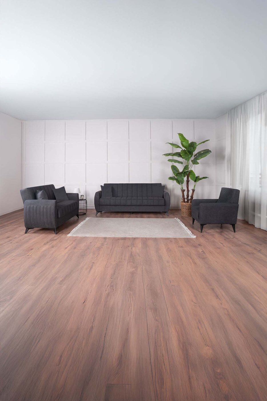 ee211db18293811f3858869c60fe7354 Kilim Mobilya Linda Koltuk Takımı 3 2 B Antrasit - Görsel 1