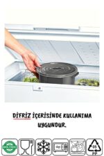 Nandy Home Mikrodalga Ve Difrizde Kullanılabilen Saklama Kabı Seti Yuvarlak 12'li Antrasit - Görsel 4
