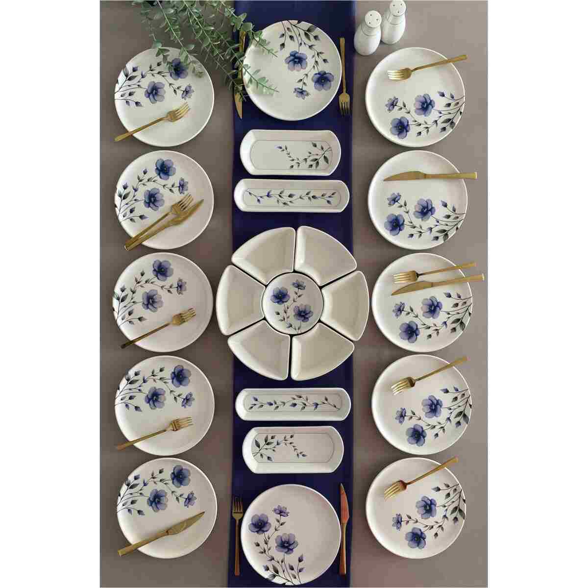 VENÜS HOME DECORATION Mor Menekşe 12 Kişilik 23 Parça Kahvaltı Takımı - Görsel 2