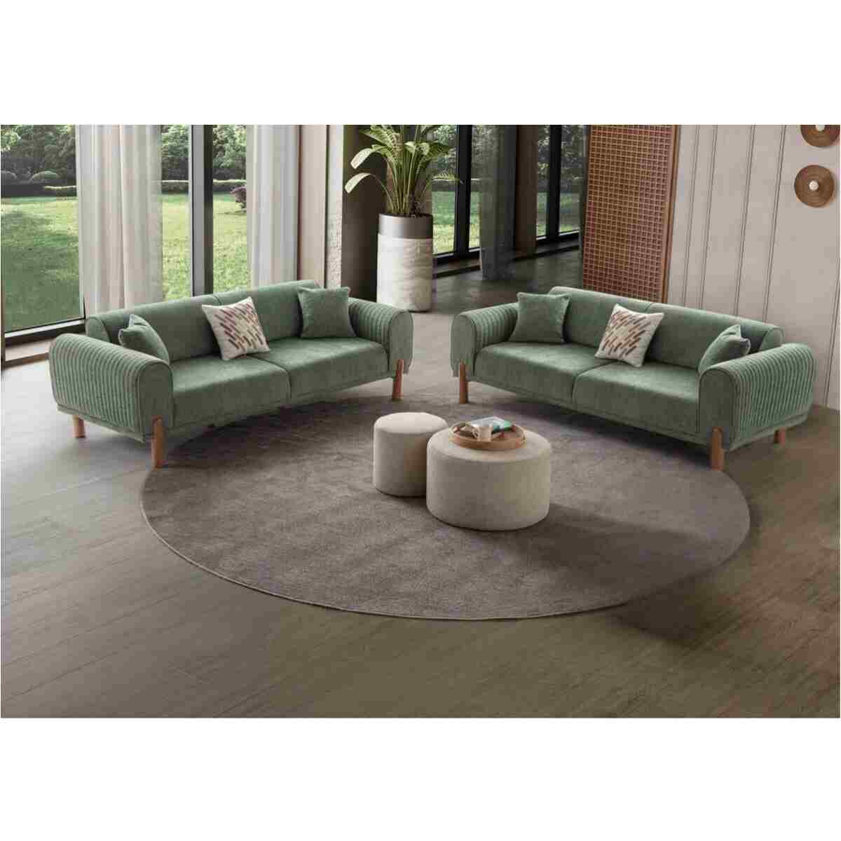 EDSY HOME Armoni 3+3 Koltuk Takımı Yeşil - Görsel 2