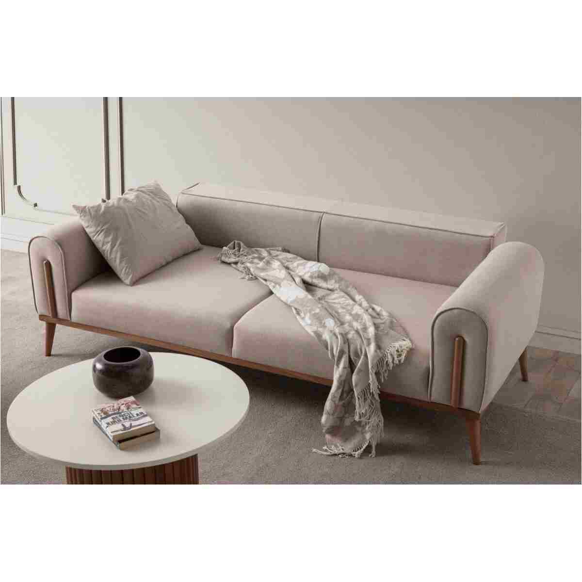 EDSY HOME Riva 3+3+1 Koltuk Takımı Sütlü Kahve - Görsel 4