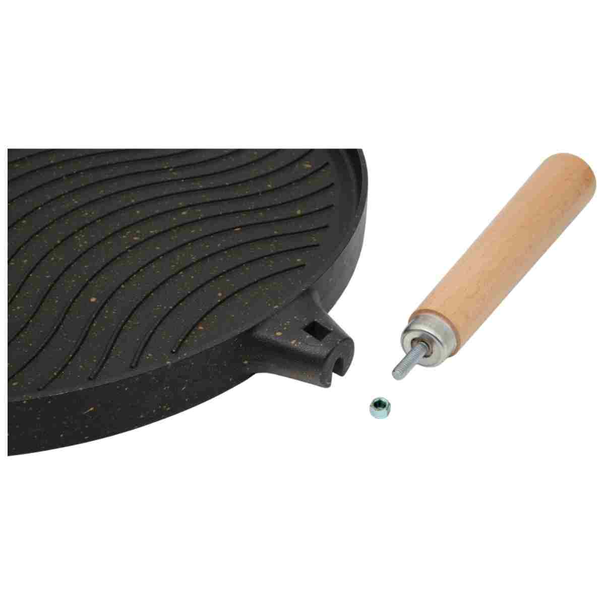 Culinal Çift Taraflı Döküm 36cm Bazlama Pizza Grill Gözleme Tavası - Görsel 5