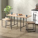 Retodesign RETODESİGN YILDIZ KATLANIR MUTFAK MASASI 2 SANDALYELİ TAKIM 1626